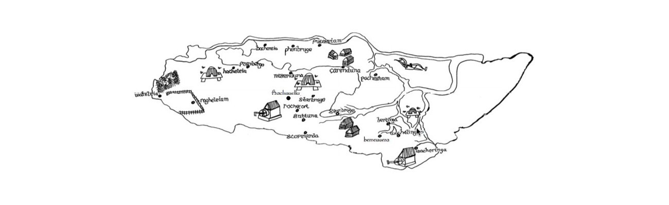 Old place names - sketch by Olly Tait